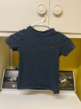 Ralph Lauren Dark Blue Short Sleeve Tee with Red Pony Logo